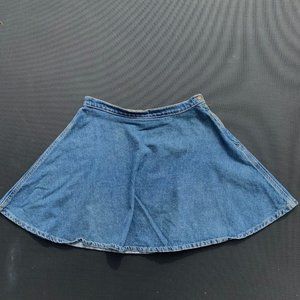 American Apparel Medium Wash Denim Skater Skirt